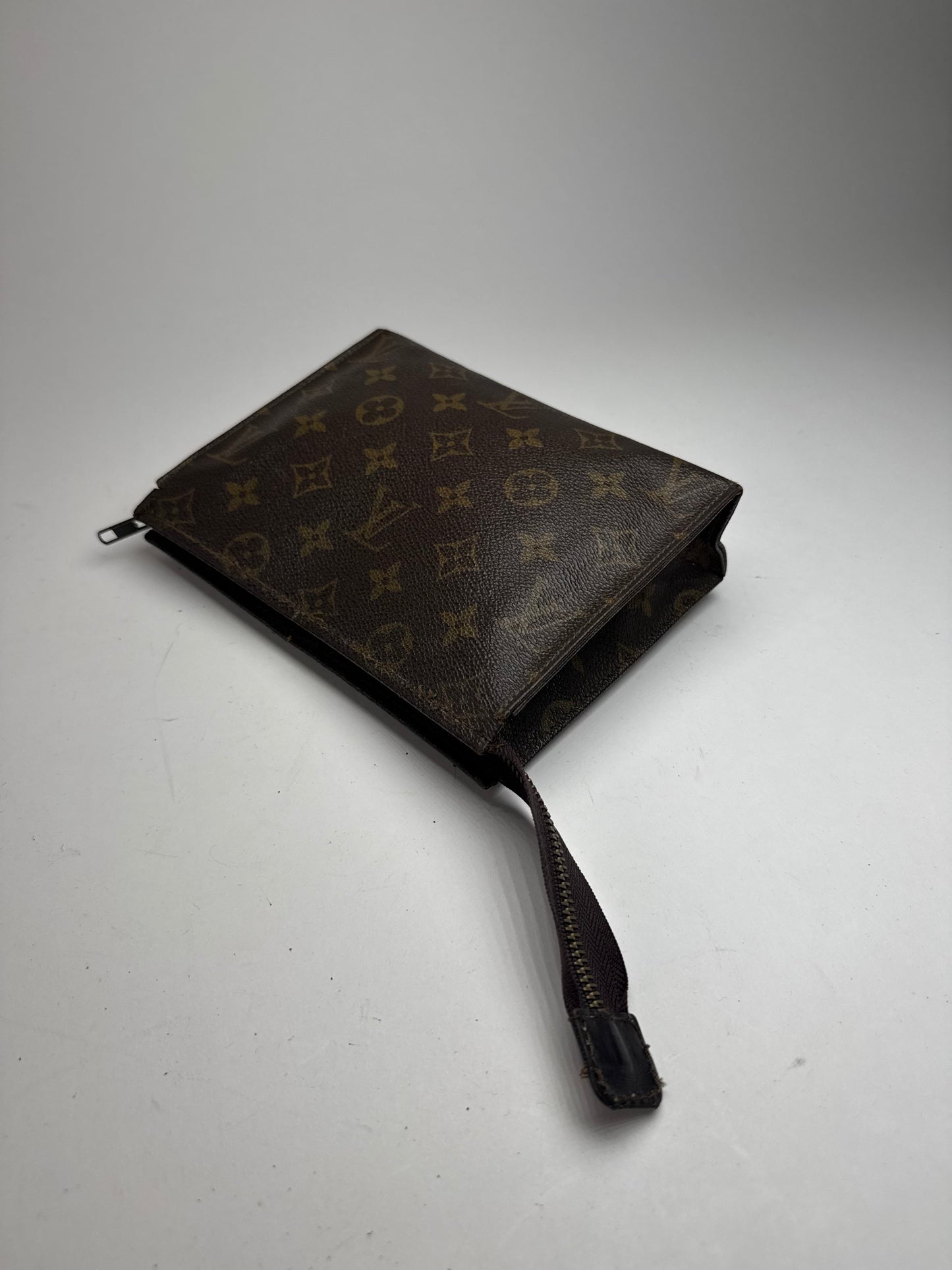 Vintage Louis Vuitton Monogram Leather Clutch brown