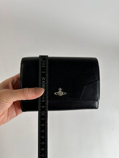 Vintage Vivienne Westwood Leather Bifold Wallet Black