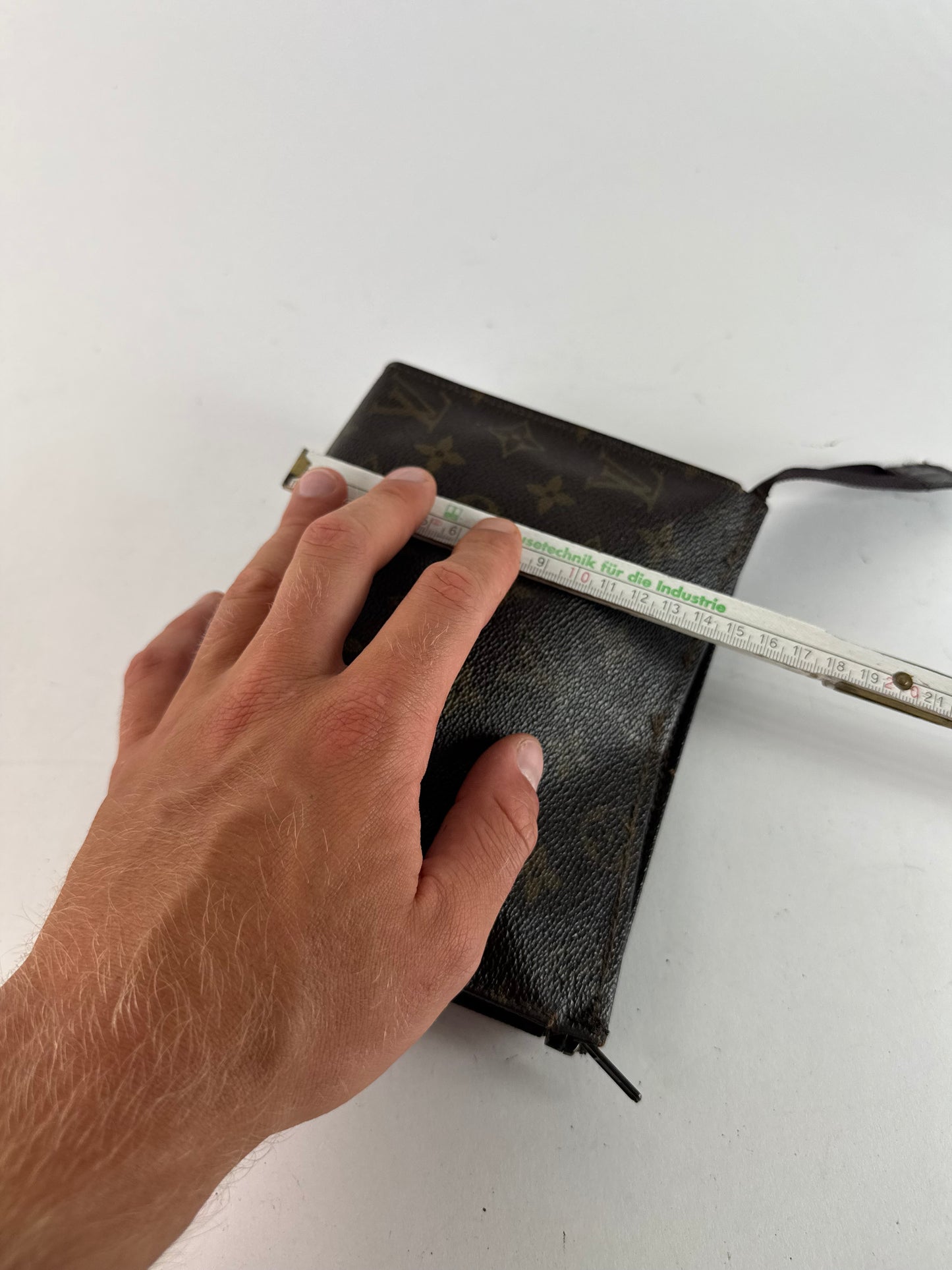 Vintage Louis Vuitton Monogram Leather Clutch brown