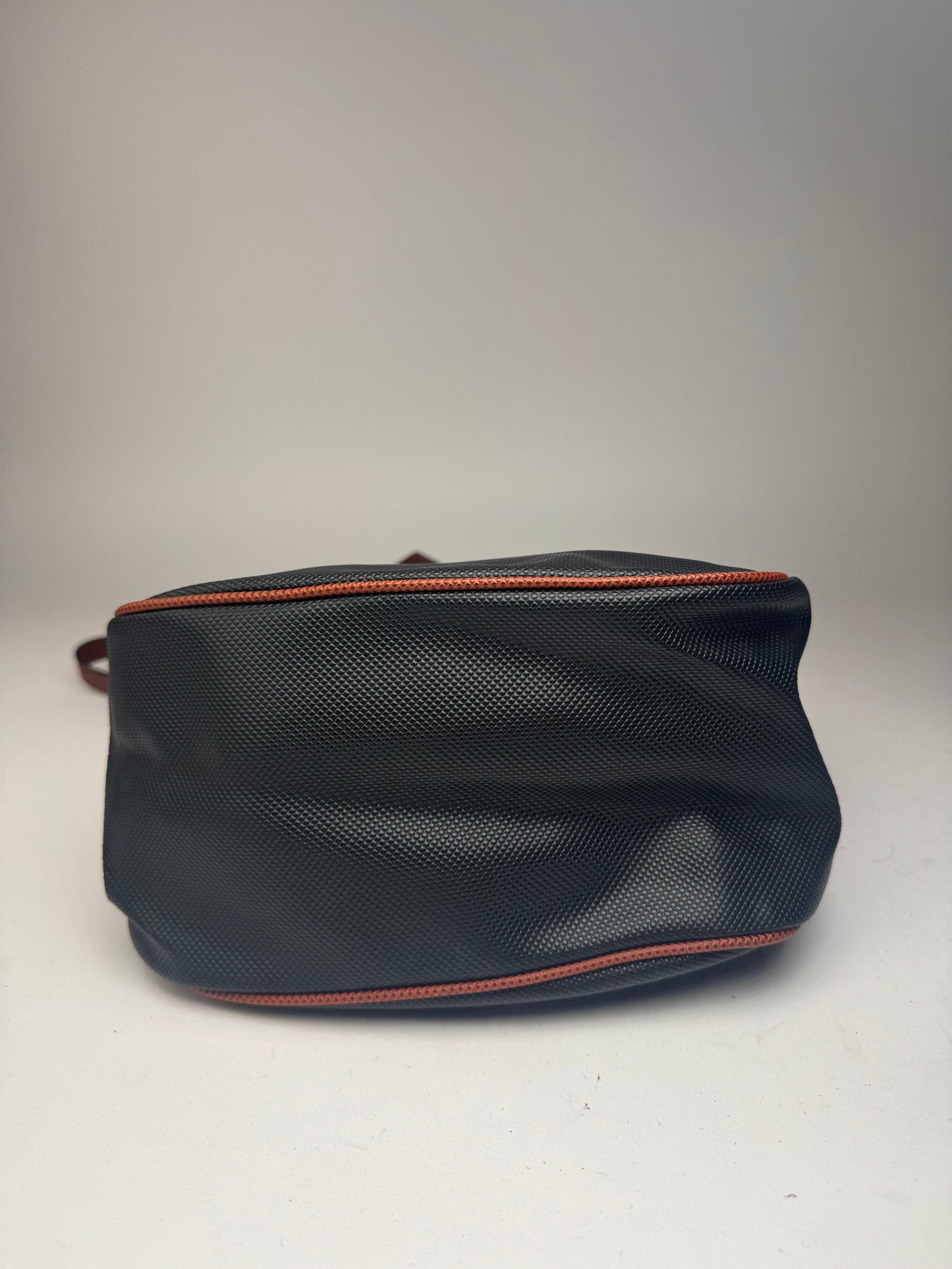 Sac seau vintage en cuir Bottega Veneta noir marron