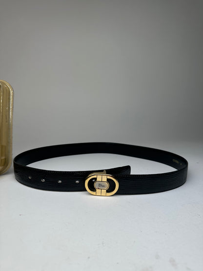 Vintage Dior Smooth Belt Black