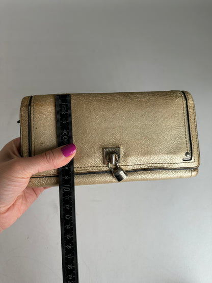 Vintage Celine Paris Leather Long Wallet Gold