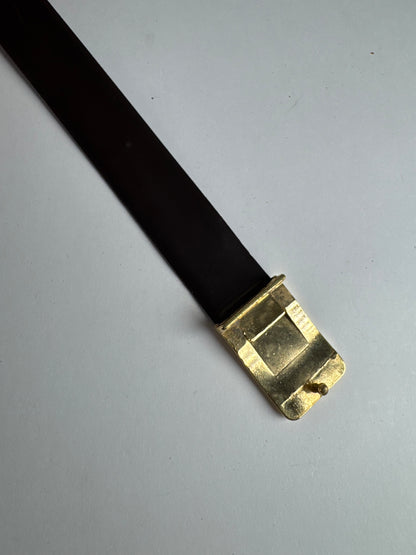 Vintage Yves Saint Laurent Leather Belt brown black reversible