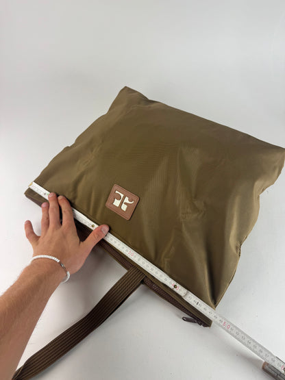 Vintage Courreges Khaki Polyester Tote Bag