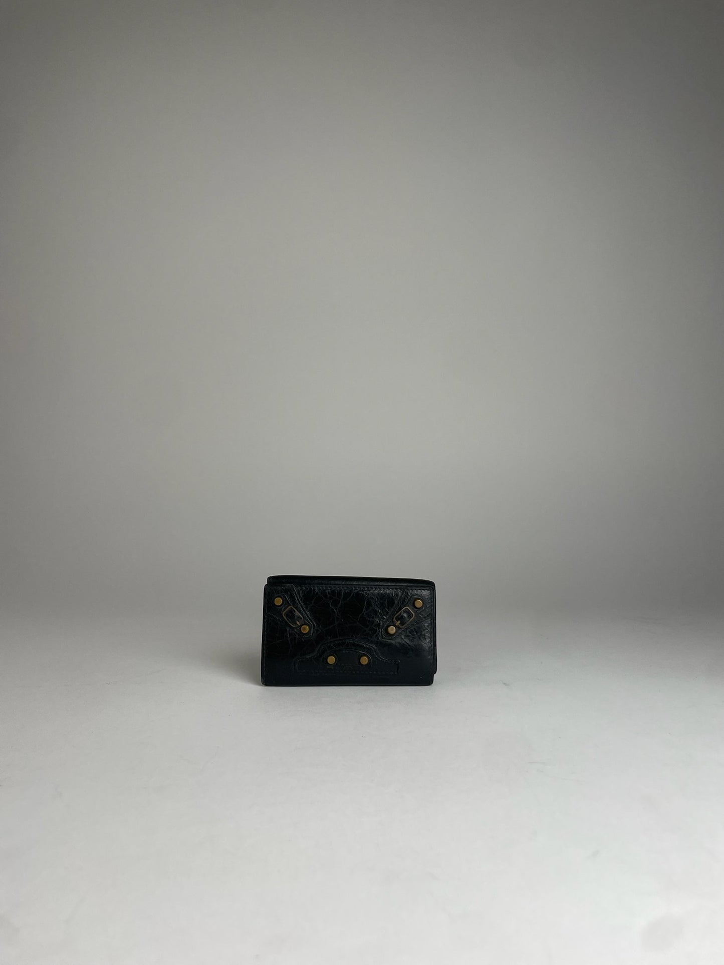 Vintage Balenciaga Leather City Bag Design Card/Key Holder Black