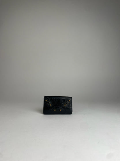 Vintage Balenciaga Leather City Bag Design Card/Key Holder Black