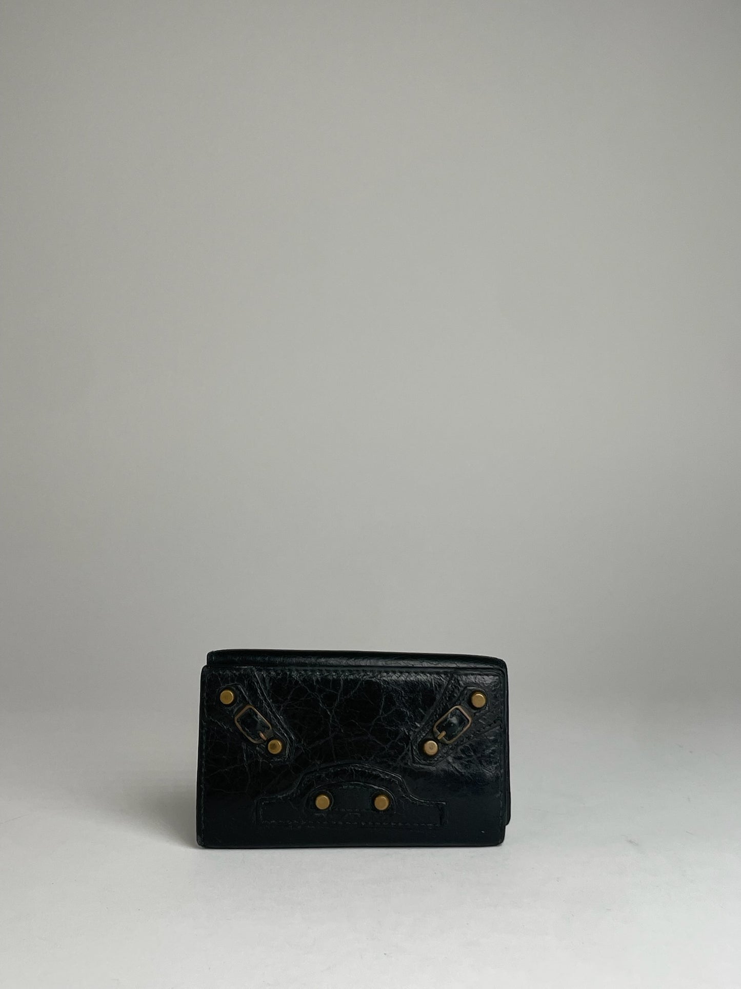 Vintage Balenciaga Leather City Bag Design Card/Key Holder Black