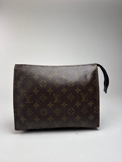 Vintage Louis Vuitton Monogram leather clutch brown