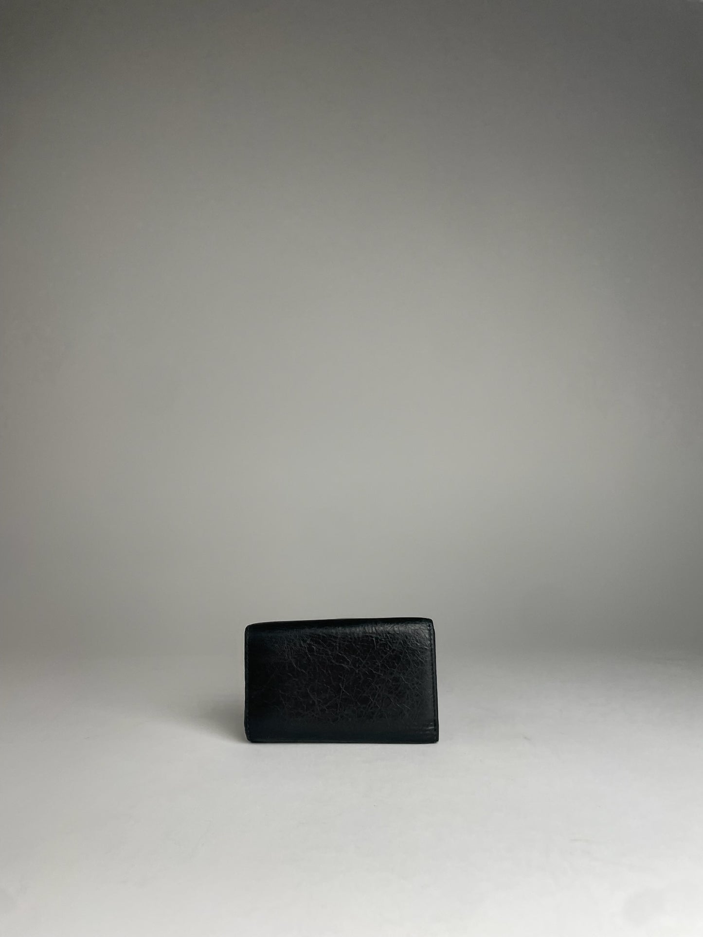 Vintage Balenciaga Leather City Bag Design Card/Key Holder Black