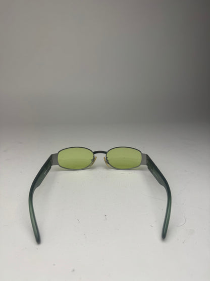 Lunettes de soleil rétro vintage Fendi Roma vertes