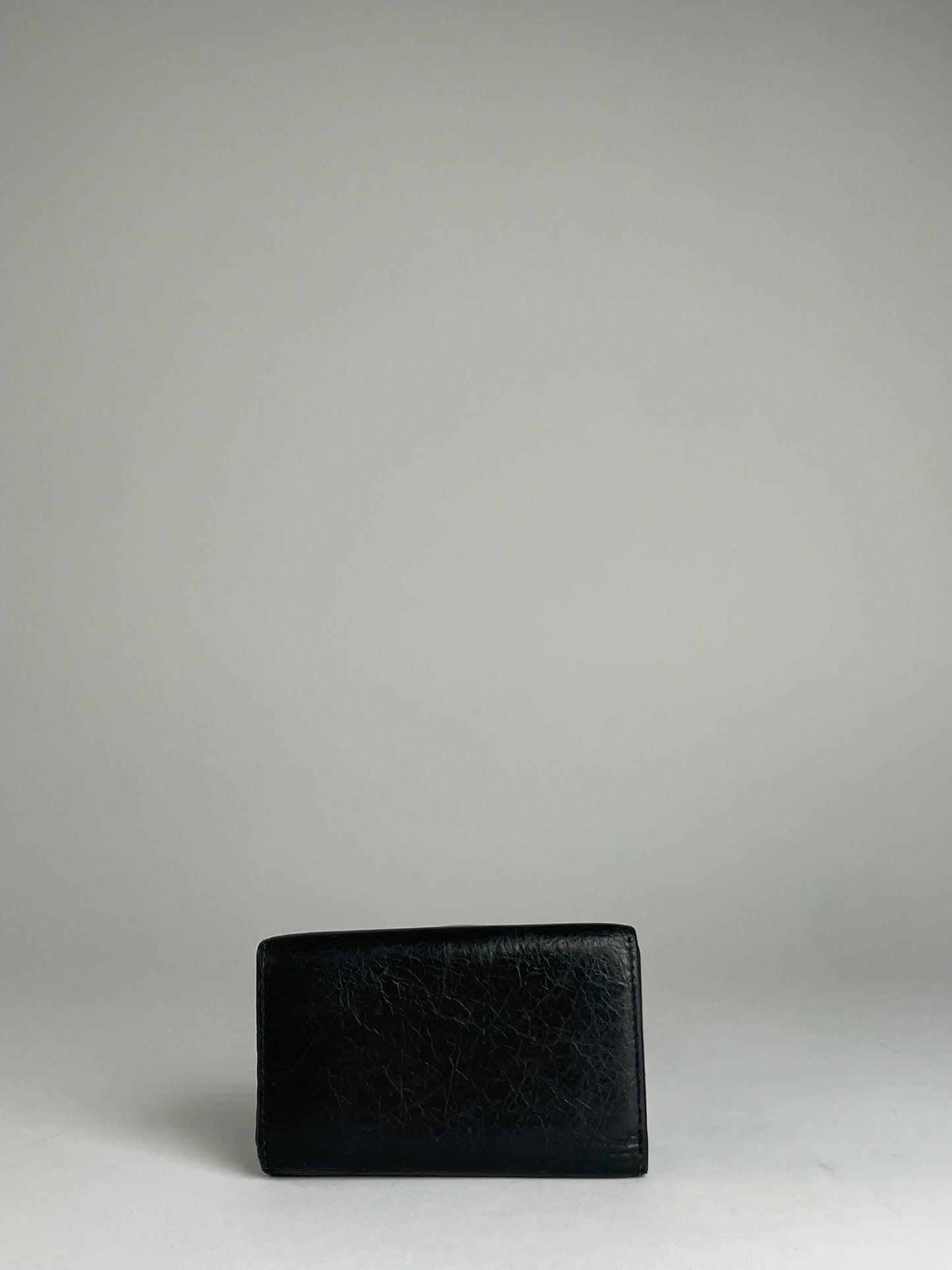 Vintage Balenciaga Leather City Bag Design Card/Key Holder Black