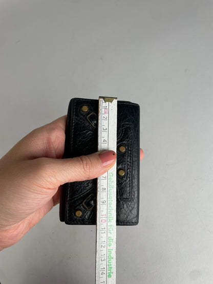 Vintage Balenciaga Leather City Bag Design Card/Key Holder Black