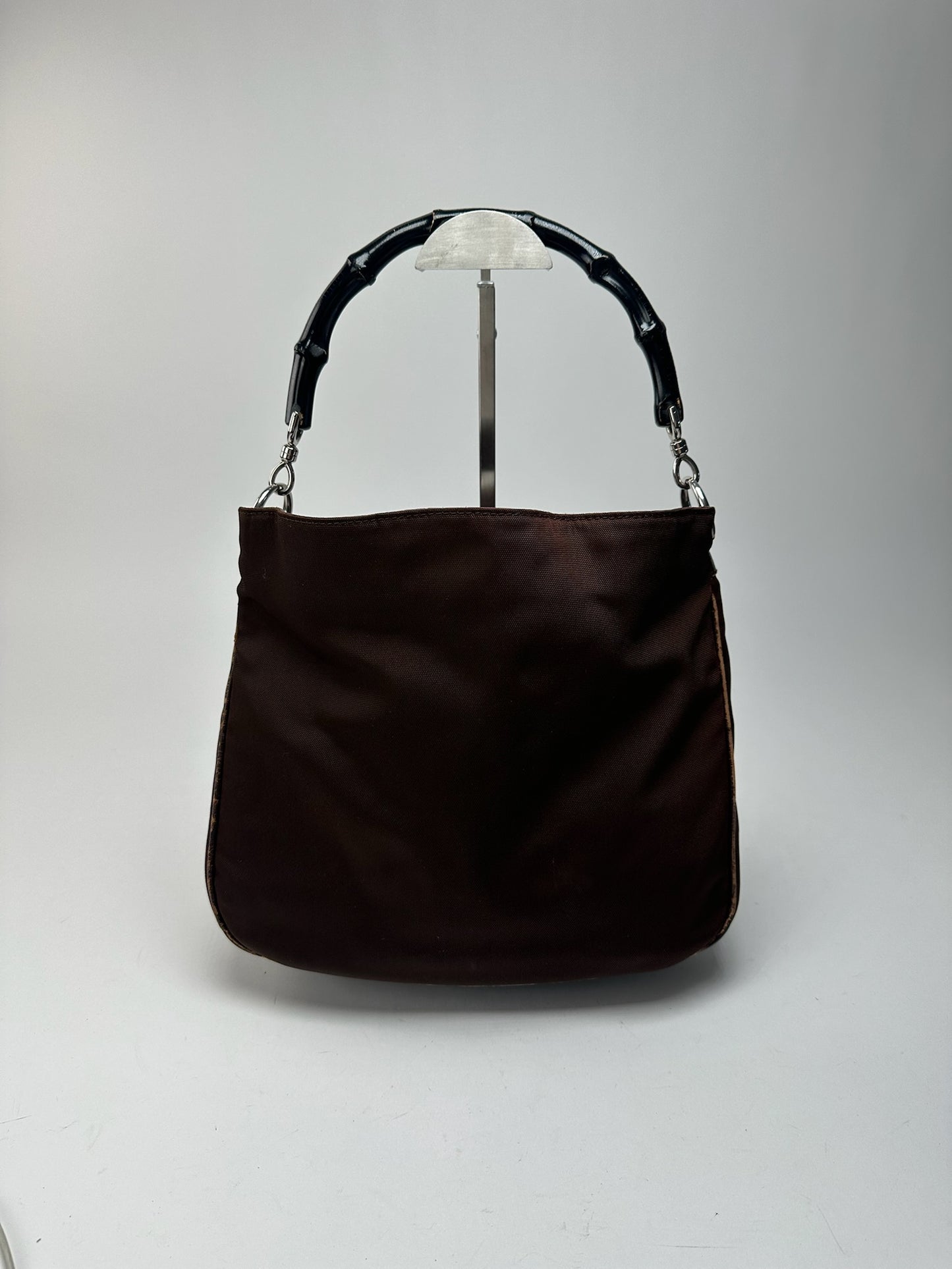 Sac Gucci vintage en polyester Bambo marron