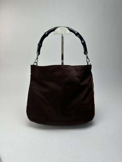 Sac Gucci vintage en polyester Bambo marron