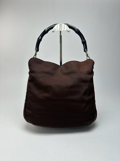 Sac Gucci vintage en polyester Bambo marron