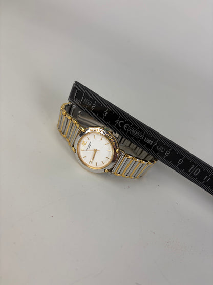 Vintage Courreges Stainless Steel Quartz Bracelet Watch Gold Silver