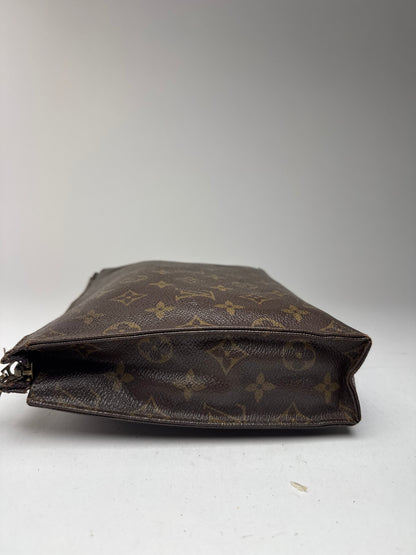 Vintage Louis Vuitton Monogram leather clutch brown