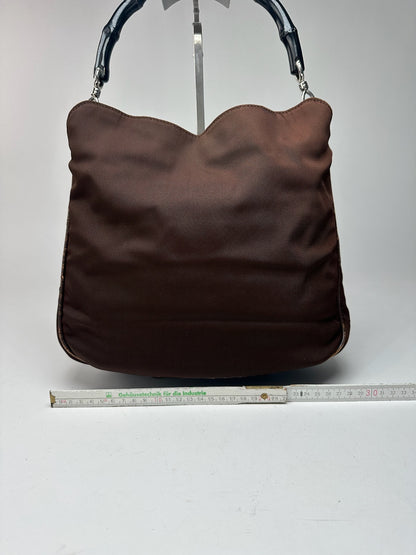 Sac Gucci vintage en polyester Bambo marron