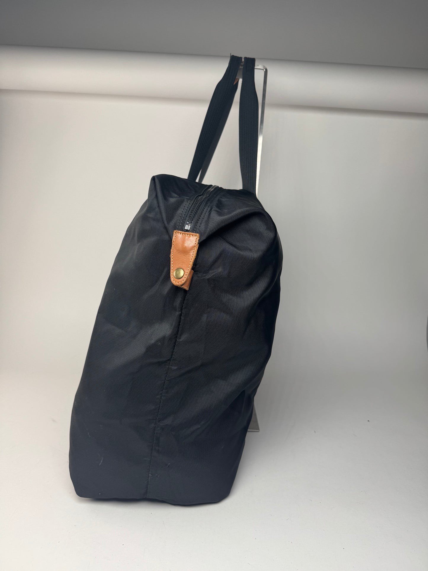 Vintage Courreges Polyester Duffel Bag Black