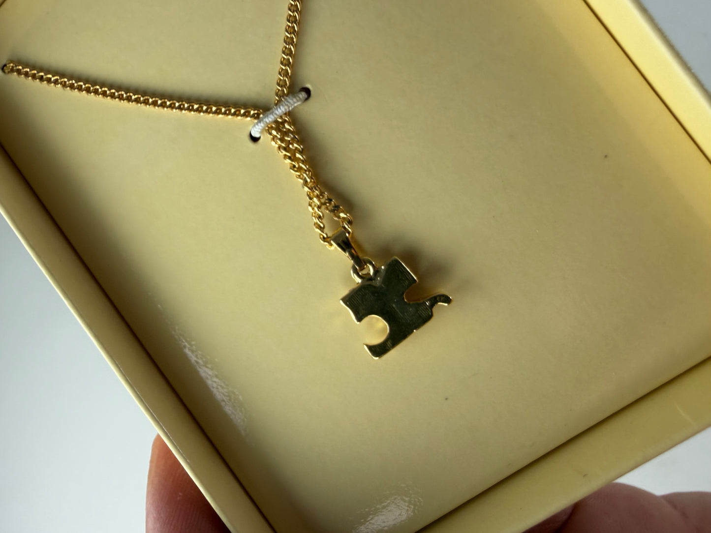 Vintage Courreges Chain Necklace Gold Metal with Box