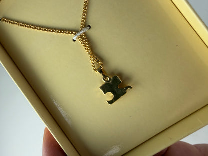 Vintage Courreges Chain Necklace Gold Metal with Box