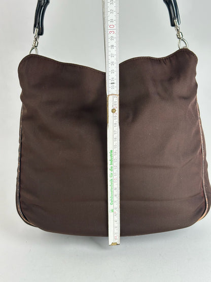 Sac Gucci vintage en polyester Bambo marron