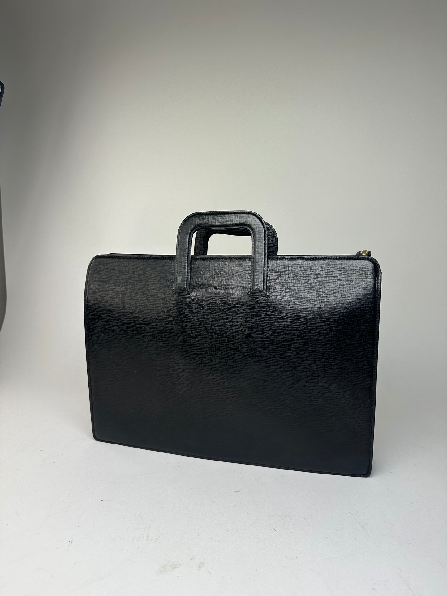 Vintage Burberry Leather Document Holder Black