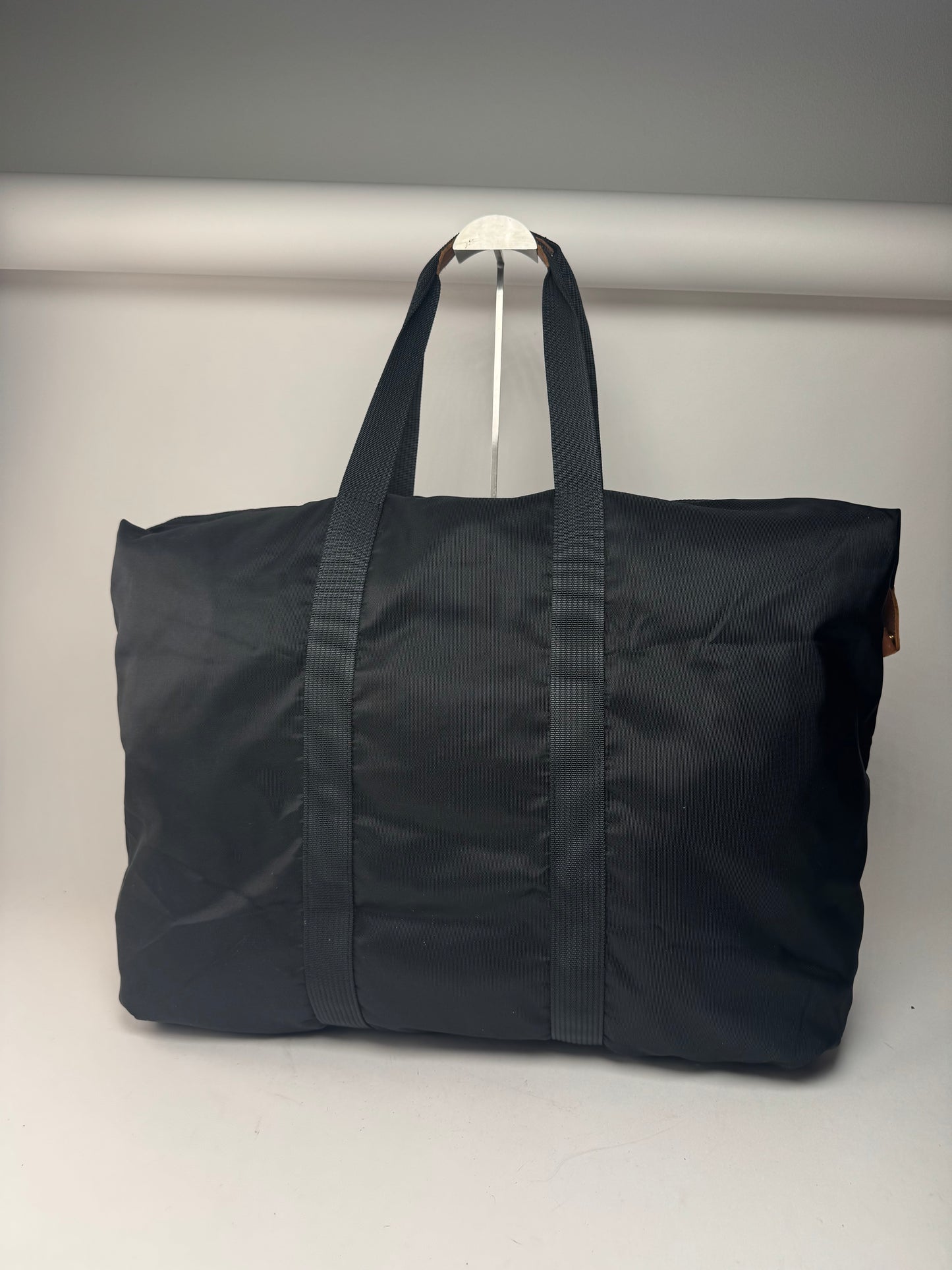 Vintage Courreges Polyester Duffel Bag Black