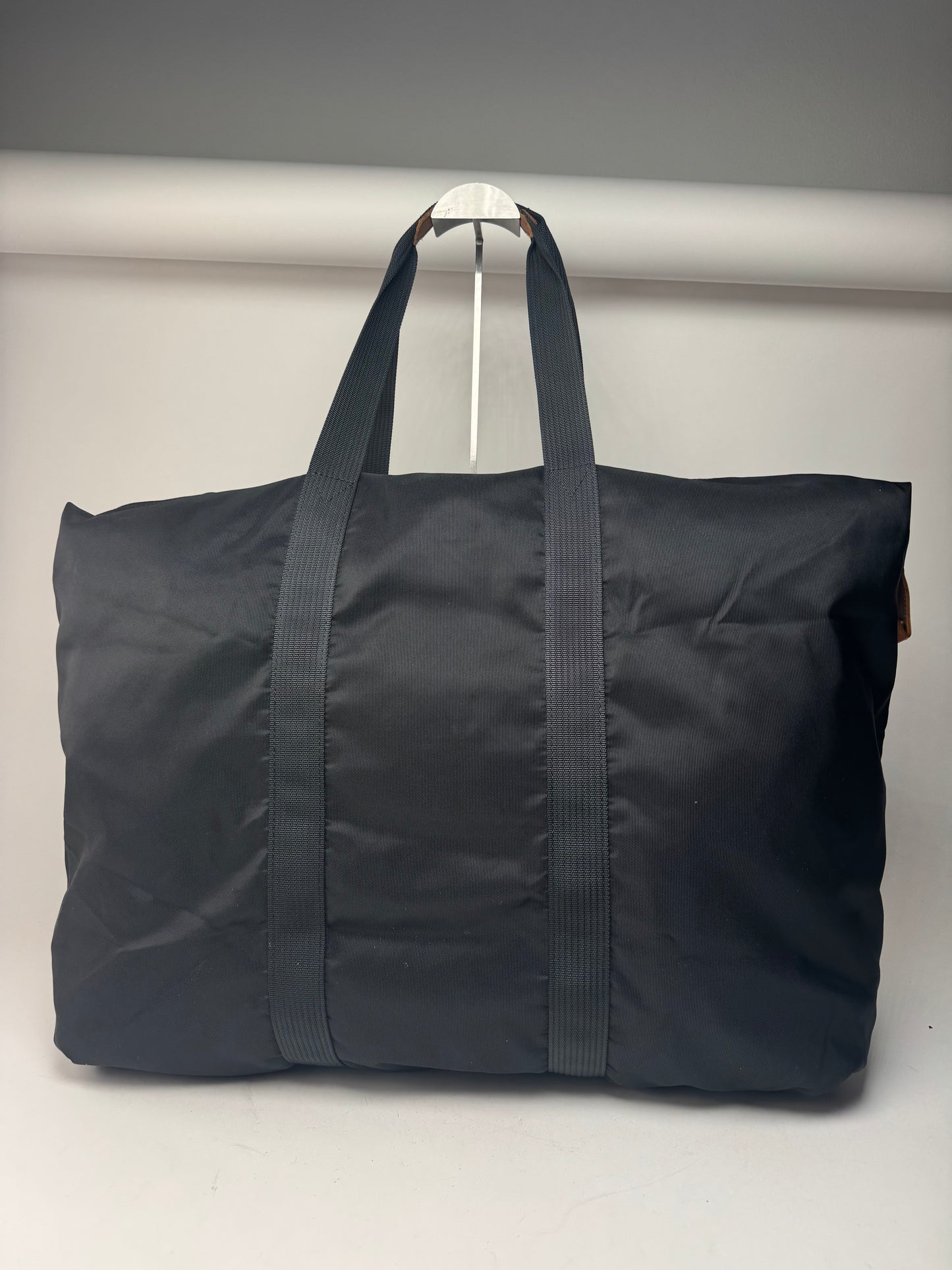 Vintage Courreges Polyester Duffel Bag Black