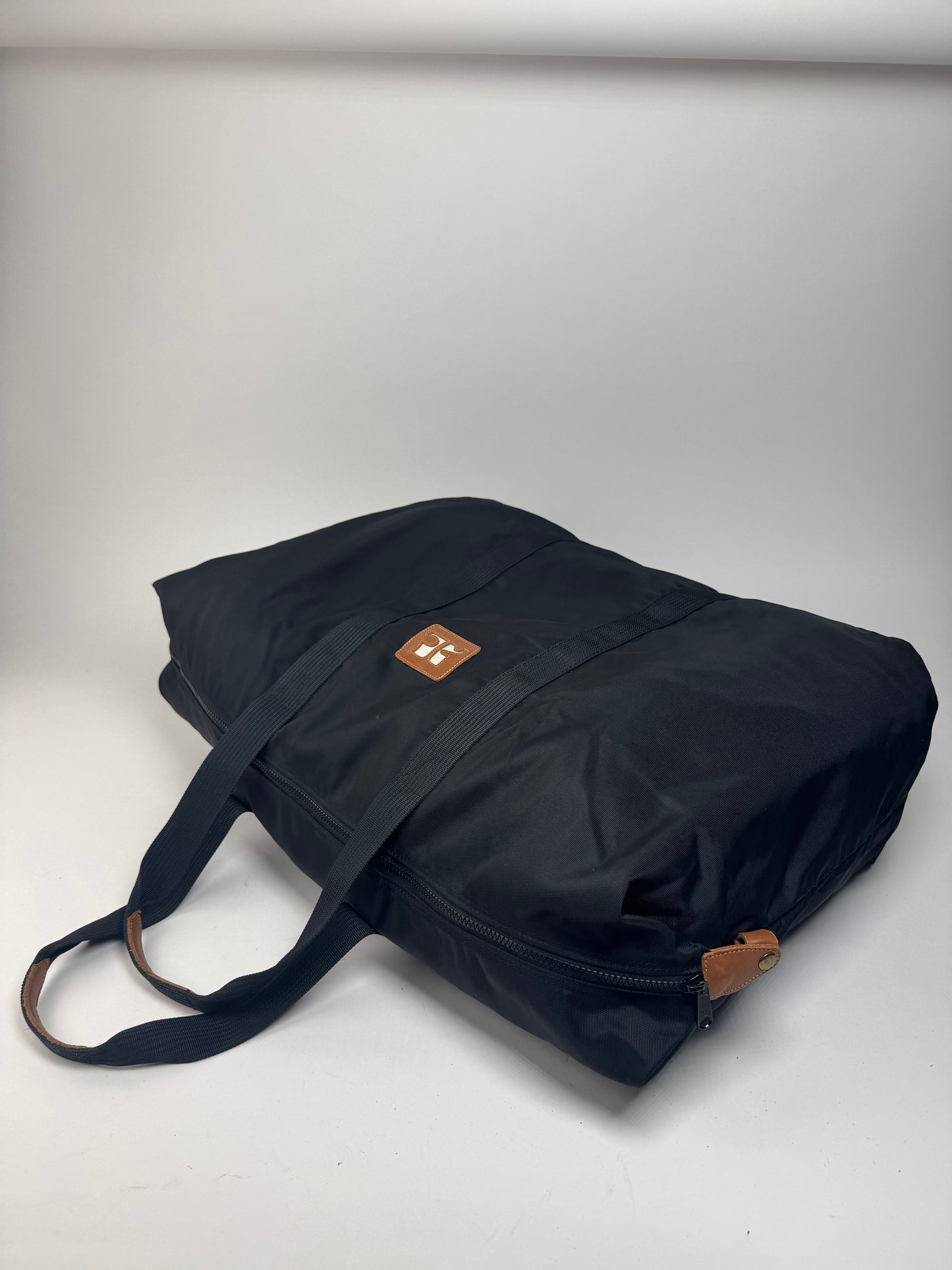 Vintage Courreges Polyester Duffel Bag Black