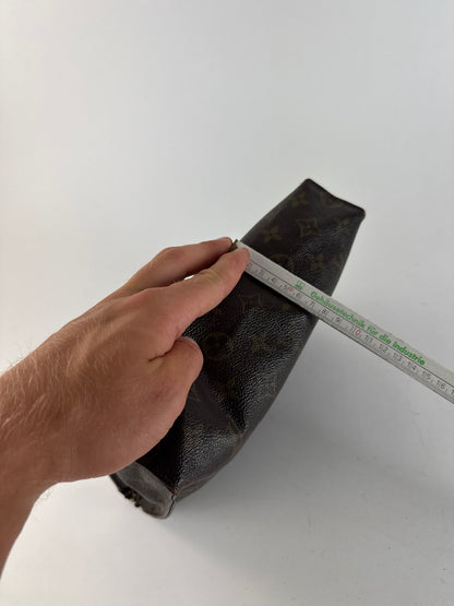 Vintage Louis Vuitton Monogram leather clutch brown