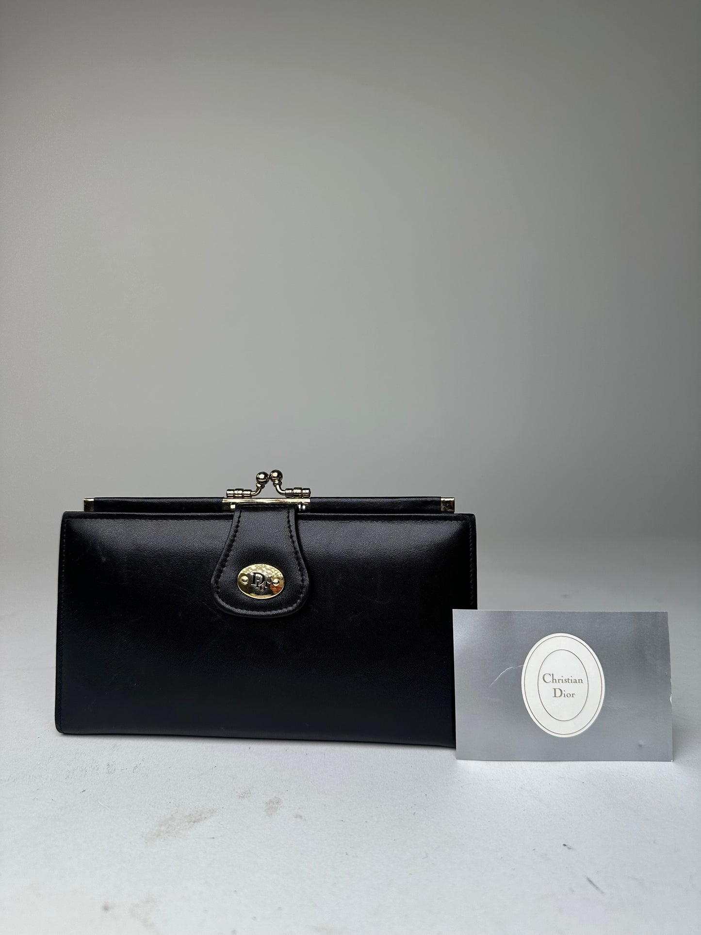 Vintage Dior Leather Wallet Black