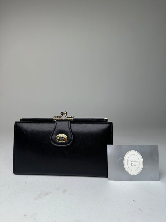 Vintage Dior Leather Wallet Black