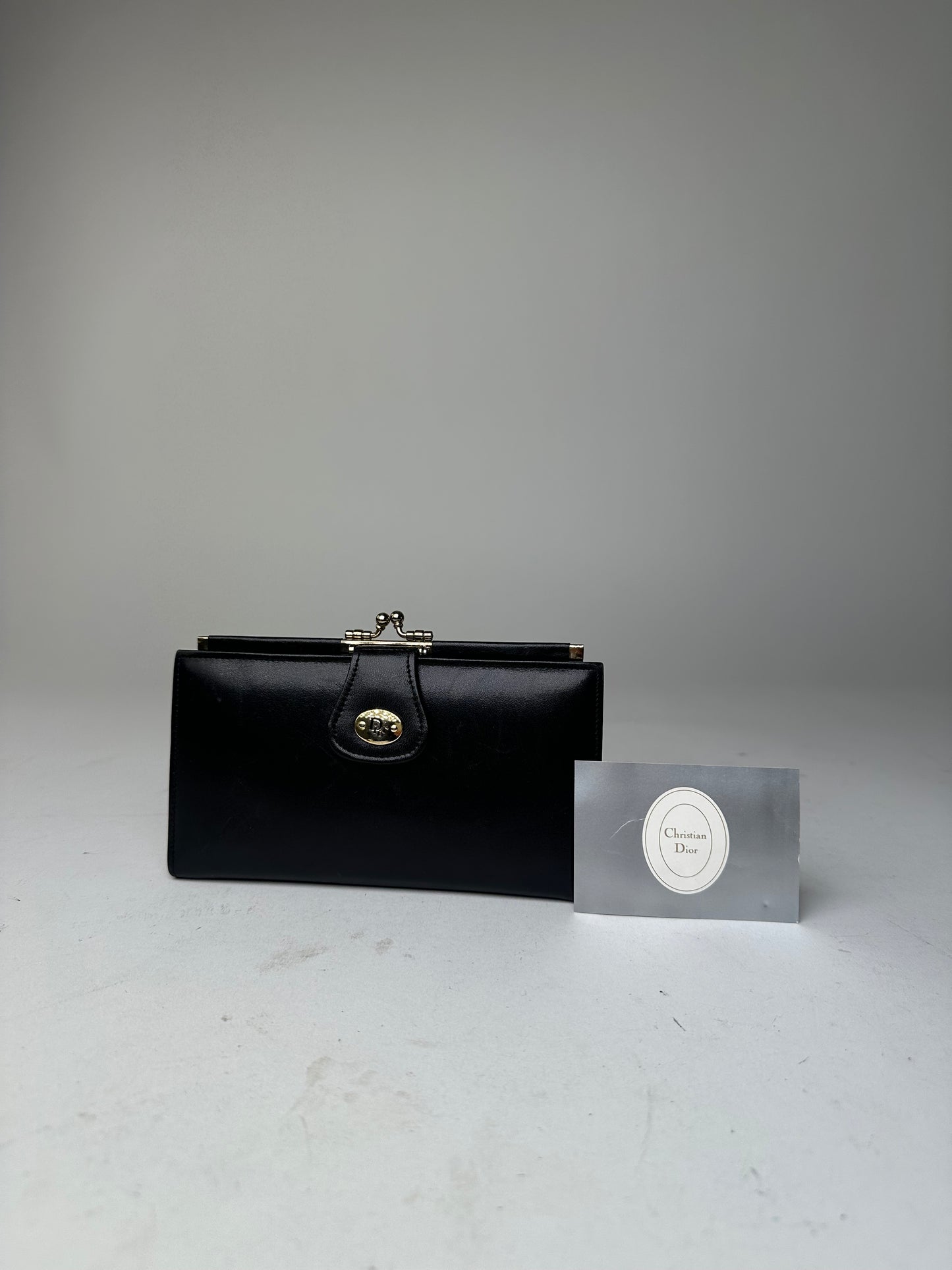 Vintage Dior Leather Wallet Black