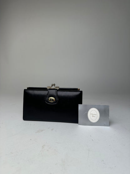 Vintage Dior Leather Wallet Black