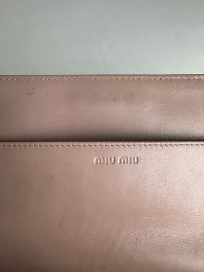 Vintage Miu Miu Leather Long Crocodile Wallet Brown