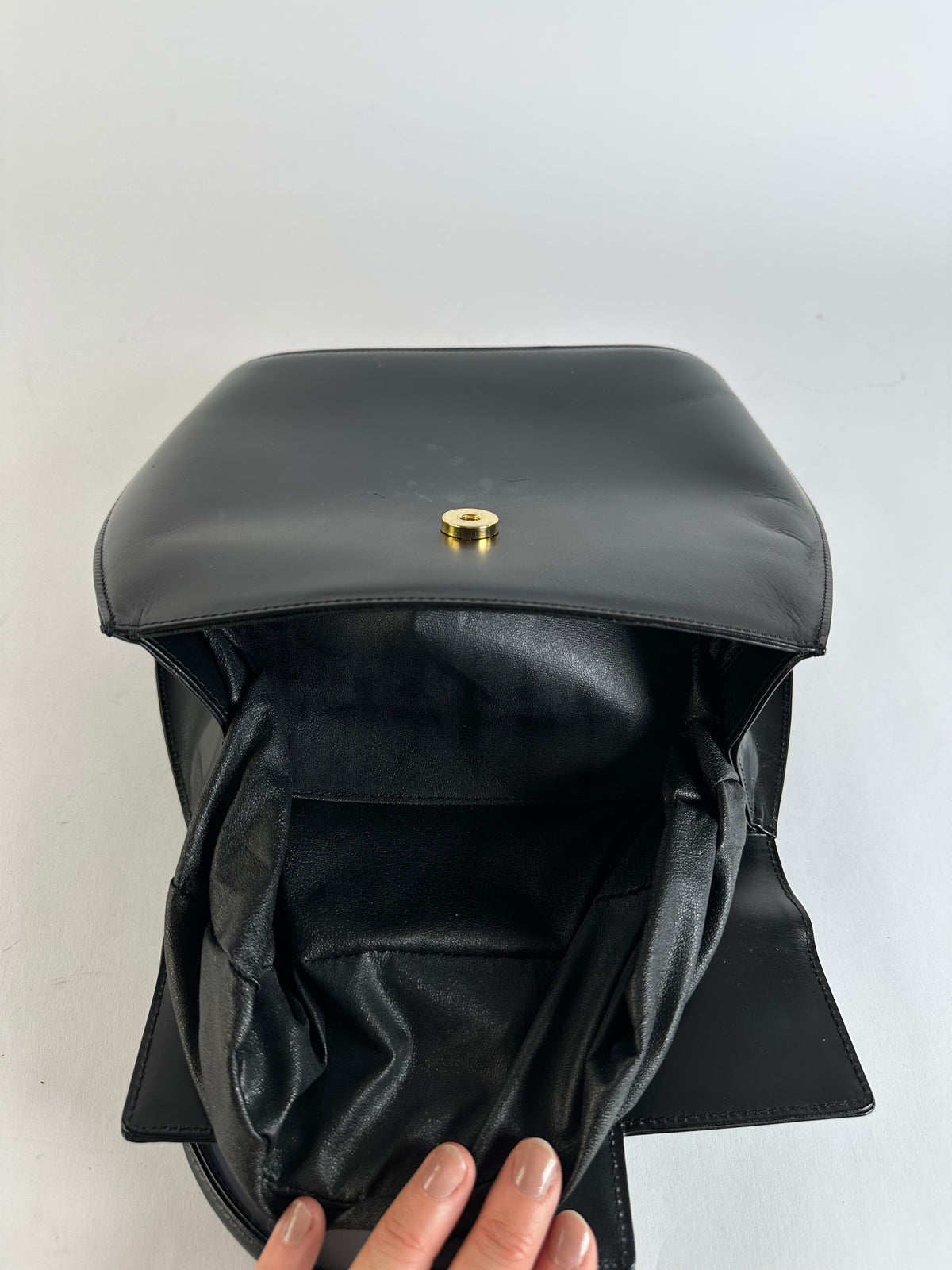 Vintage Givenchy Licensed 4G Leather Top-Handle Bag Late 1980s Black