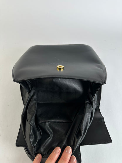 Vintage Givenchy Licensed 4G Leather Top-Handle Bag Late 1980s Black