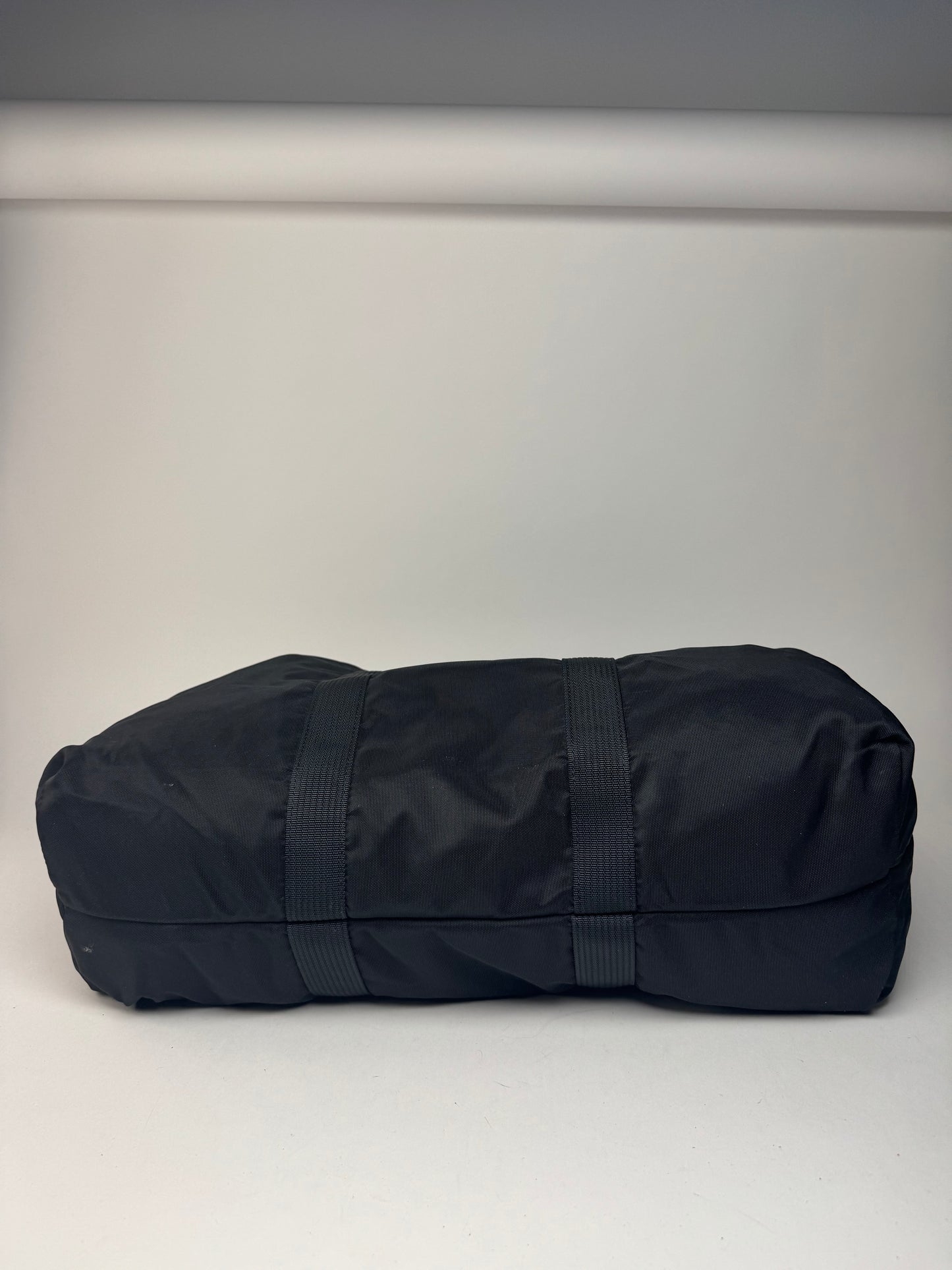 Vintage Courreges Polyester Duffel Bag Black