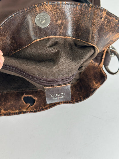 Sac Gucci vintage en polyester Bambo marron