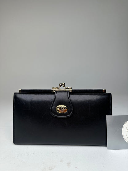 Vintage Dior Leather Wallet Black