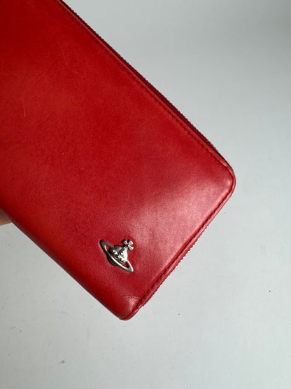 Vintage Vivienne Westwood leather wallet red