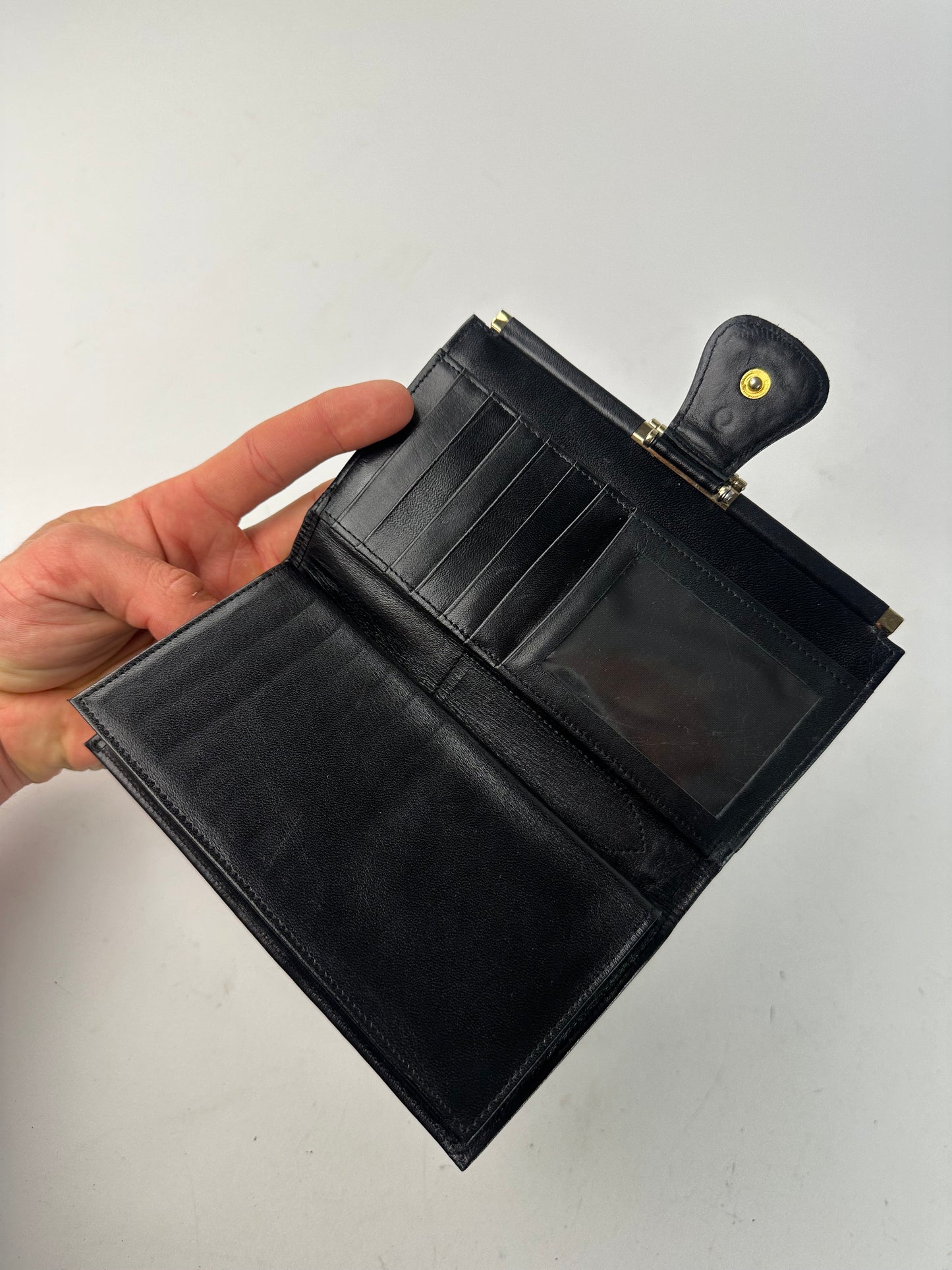 Vintage Dior Leather Wallet Black