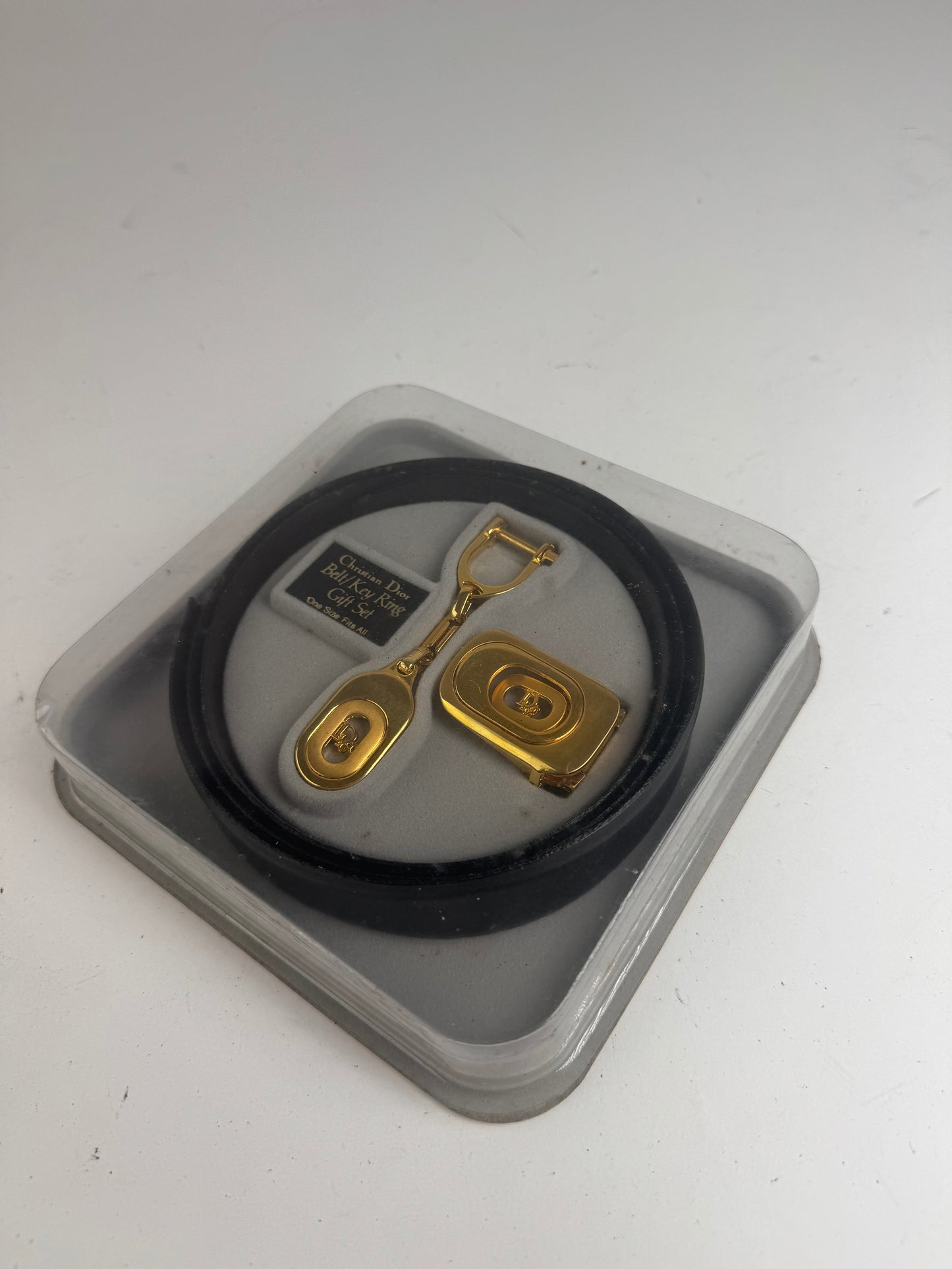 Vintage Dior Reversible Leather belt Set Brown black New