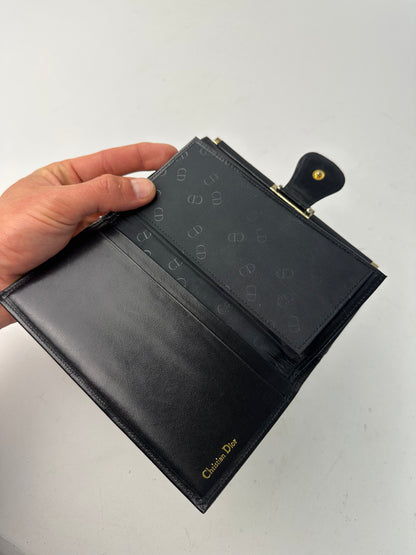 Vintage Dior Leather Wallet Black