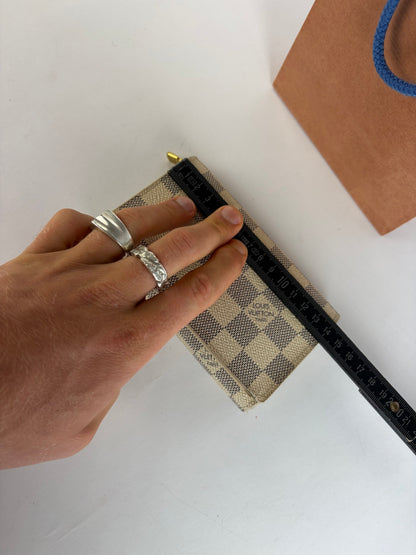 Vintage Louis Vuitton Damier Azur Bifold Wallet c. Late 2000s Cream