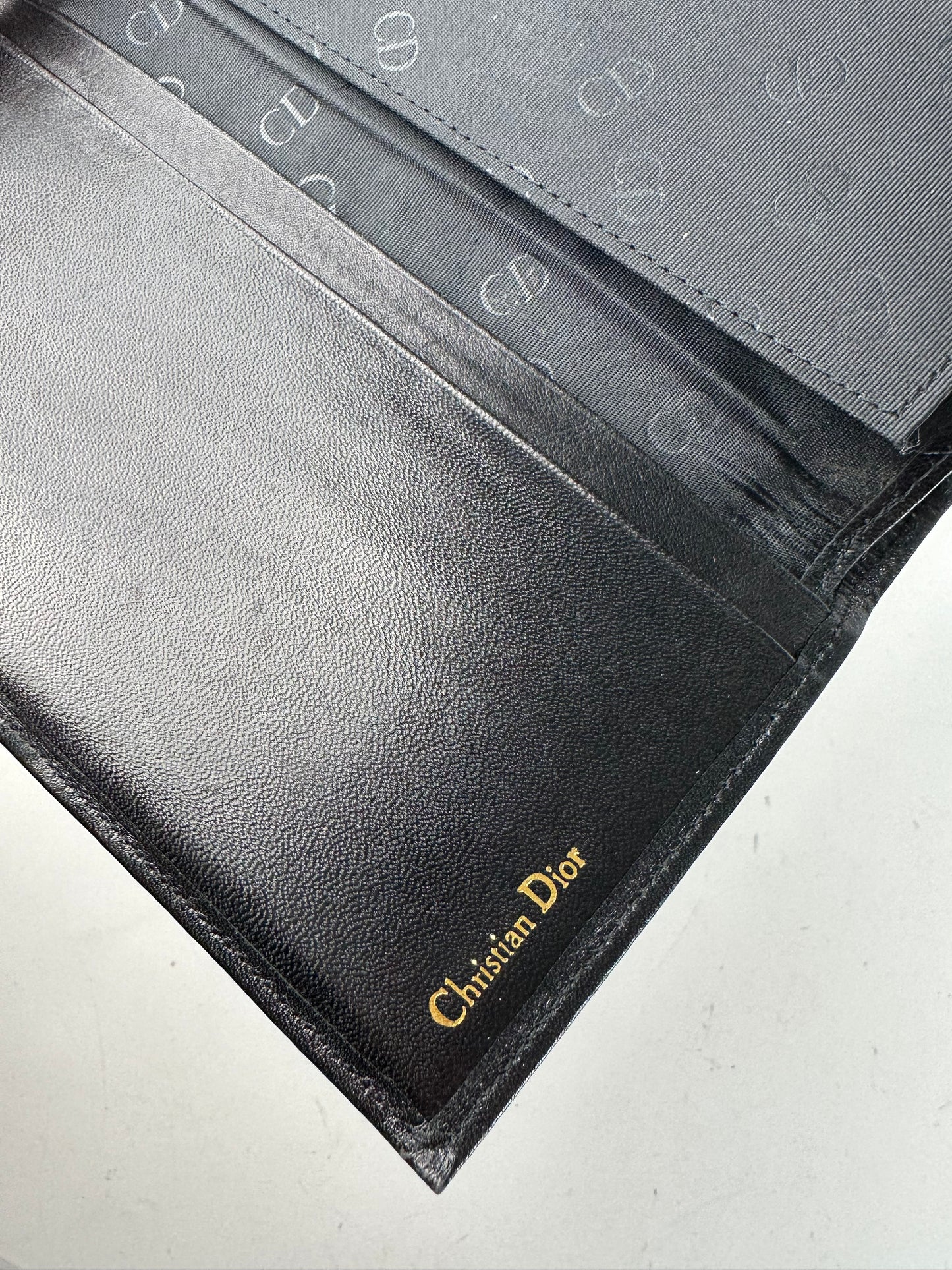 Vintage Dior Leather Wallet Black