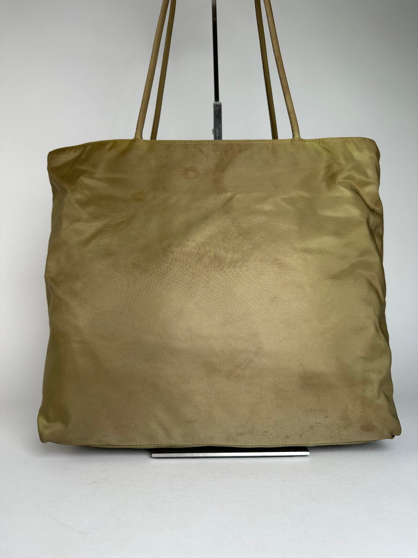 Vintage Prada Triangle Polyester Handbag Green