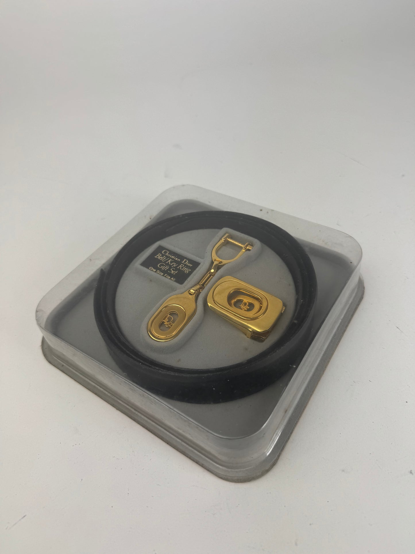 Vintage Dior Reversible Leather belt Set Brown black New