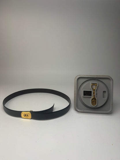 Vintage Dior Reversible Leather belt Set Brown black New